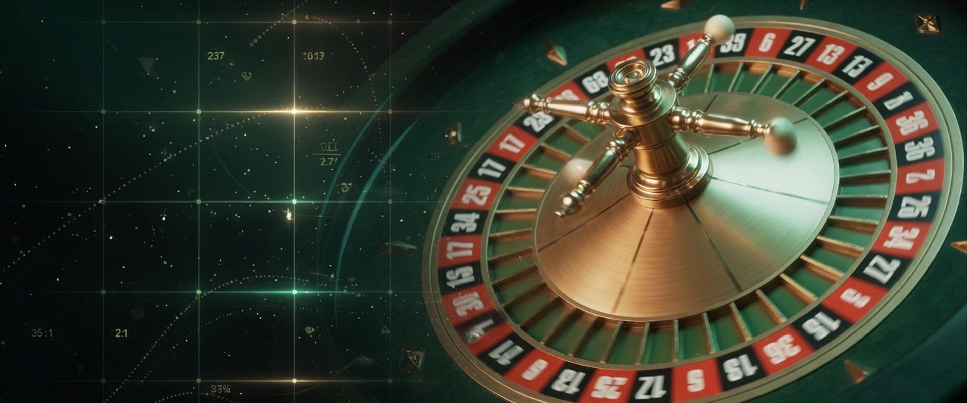 Spinning European roulette wheel illustrating odds and probability