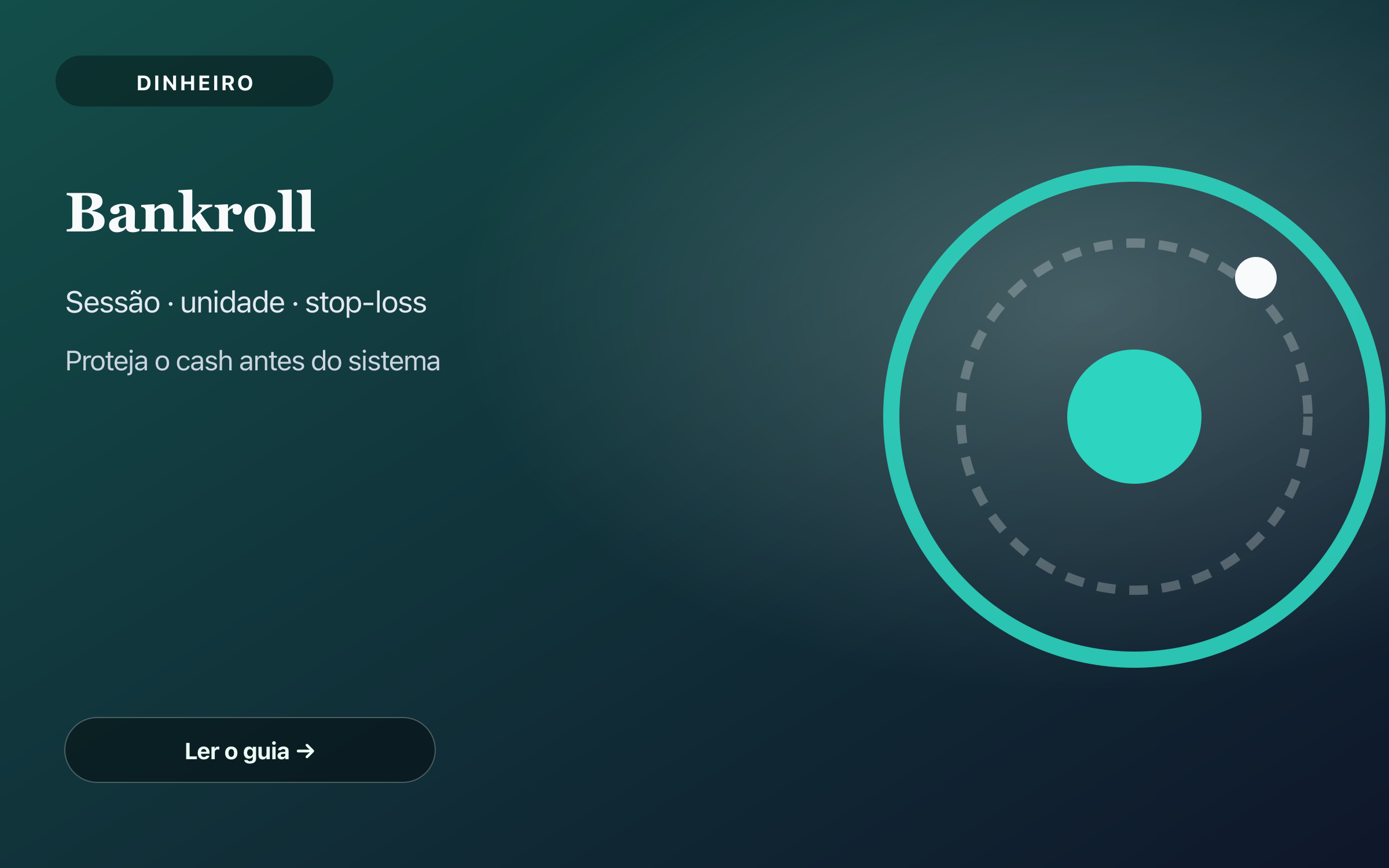 Capa de gestão de bankroll na roleta